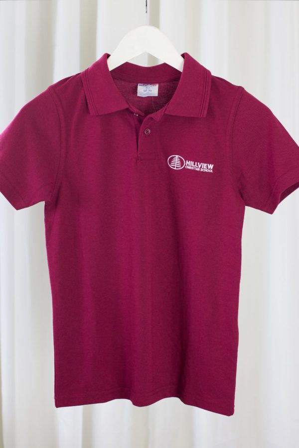 Boys Burgundy Polo Top